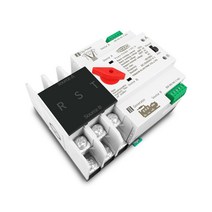 자동절체기 회로 자동 차단기 이중전원 3P 상 Din 레일 ATS 이중 전원 자동 전환 스위치 전기 선택기 무정, 02 100A
