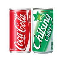 꼬마캔 조합 코카콜라 190ml 30캔+칠성사이다 190ml 30캔, 상세페이지 참조