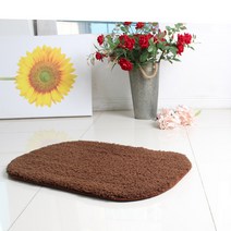 유투 보들보들 극세사 터치 발매트, 갈색