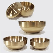 [쿠커스 판다] 리빙아트 골드 티타늄 식기 (밥그릇 합식기 밥공기 이중주발/국대접 국그릇 이중구조 탕기/이중면기) 3종 택일/스텐 그릇 스탠 접시 이중 주발 이중 면기 한정식기, 이중 면기 19cm