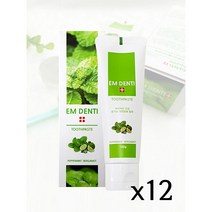 온시야 EM 덴티플러스 치약 페퍼민트&베르가못향 100g 12개, 500