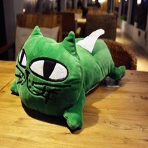 동물 쿠션 바디필로우 사랑스러운 녹색 고양이 새끼 인형 긴 몸 베개 부드러운 봉제 장난감 아이 소녀 소년 생일 크리스마스 선물 개, 2.tissue box cover 1pc