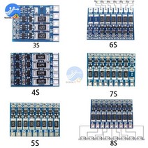 bms 3s 4s 5s 6s 7s 8s 18650 리튬 배터리 충전기 보호 보드 전원 은행 밸런서 li-ion lipo pcb 충전 이퀄라이저, 4초 동안