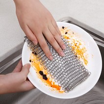반영구 스텐링 수세미 2p(사각형) (10cm) 무쇠팬세척, 상세 참조, 상세 참조