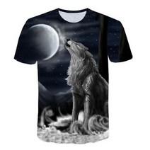 남자 늑대 티셔츠 사자 호랑이 맹수 3D 빅사이즈 캐주얼 반팔티 1