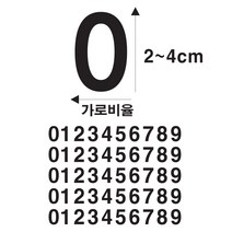 단비데코 숫자스티커 작은숫자 메뉴판 금액 가격표 수정 소형사이즈 전화번호 숫자시트지, 화이트, 배경지