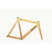 프레임셋 pizz shukaku 흰색 자전거 고정 기어 프레임 자전거 트랙 픽시 프레임 세트, 노란색 l