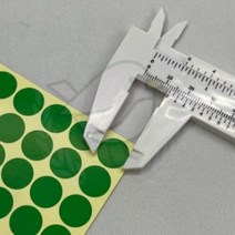 새임 원형 도트 스티커 13MM 녹색 15매 타원형스티커 이쁜스티커 다이어리꾸미기스티커