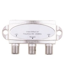 광대역 2x1 프리미엄 DiSEqC 1.0 2.0 모델 위성 스위치 FTA 접시 LNBS LNBF DS-04C 수신기 950-2400MHz