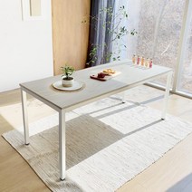 다용도 테이블 6인식탁 책상테이블_1800X750/식탁테이블/사이드테이블/6인용식탁, 아이보리워시