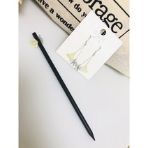 그레이스샵 [나연한복뒤꽂이] 생활한복 악세사리 은방울꽃 패션 귀걸이 우드비녀세트