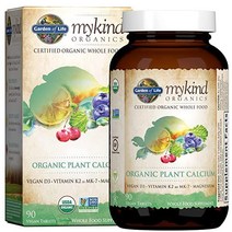 Garden of Life mind Organics Plant Calcium Supplement Made from Whole Foods with Magnesium Vitamin D, 90 Count (Pack of 1)