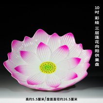 고사 사주팔자 불상 풍수지리 지장보살 가족화목 재물운 악세사리 철학관 가정용 무당, 10 3층 연꽃을 채색하여 양지바른 과반을 공양하다.