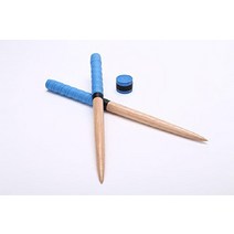거꾸로된스케일 나무 박쥐 소재 광택 빛나는 벌 테이퍼 롤 사양 블루 고무 (나무 소재)드럼스틱 직경 20mm 길이 350mm 단단한 재료, 초록
