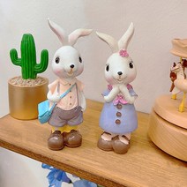 스윗 커플 토끼 장식품 2P 토끼인형 토끼장식 카페소품 새해선물 토끼띠선물, 소사이즈