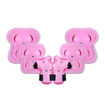 유아 아동 무릎 팔꿈치 손목 인라인 보호대 XS~S, 핑크