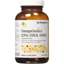 메타제닉스 오메가제닉스 EPA DHA 1000 오메가3 효능 영양제 60소프트젤, 1개, 60정