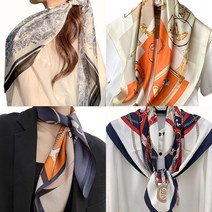 1+1 끌레르몽 실크 정사각 스카프 10종 70x70 페이즐리 반다나스카프