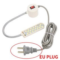 102030 LED 재봉틀 라이트 마그네틱베이스 작업 거위 목처럼 생긴 선반 용 산업용 램프 드릴 프레스 워크 벤치, 3.EU Plug  30leds