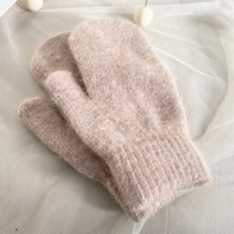 두봄 울 기모 따뜻한 데일리 겨울 방한 벙어리 털장갑