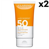 클라란스 선 케어 젤 투 오일 SPF50 바디 선크림 150ml 2팩 Clarins Sun Care Gel to Oil