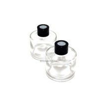 원형 디퓨져 용기 100ml 200ml 1+1 (검정캡 속뚜껑 포함) 인테리어소품 diy 재료 장식용 공병