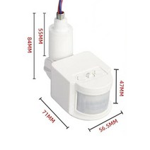 시동경보기led 라이트 모션 센서 12v 265v 자동 적외선 pir 적외선 감지기 180도 회전 야외 타이머 스위치 모션 센서, 2-푸른