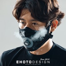 이호토 황사 미세먼지차단 빨아서 재사용하는 에어 밸브필터링 라이트마스크, 레드로고