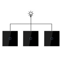 Bingoelec 소켓 글라스 블랙 라이트 터치 스위치 및 벽 크리스탈 유리 패널 홈 개선 스마트 스위치126447, NO WiFi 1gang3way