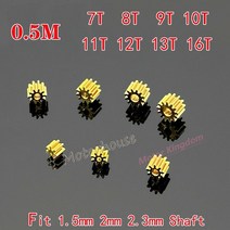 보수용품 0.5m 계수 7t 8t 9t 10t 11t 12t 13t 16t 치아 스핀들 전송 기어 용 금속 구리 기어 1mm 1.5mm 2mm 2.3mm 샤프트, 7T 1.48mm 홀
