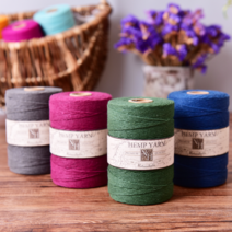 세기텍스타일 1.0mm 300yard 대용량 뜨개용 햄프실 삼베실 뜨개실 (54color), 275m, 20 VINTAGE PURPLE 07