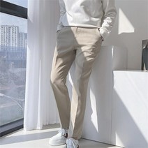 남성 댄디룩 밴딩 일자핏 긴바지 출근룩 슬랙스 9858894