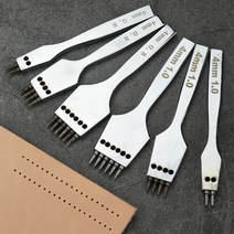 오울그리프 가죽공예 스티치 스탬핑 펀치 타공 수공예, 실버 0.8홀  2+4+6 톱니