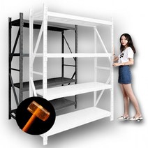 무볼트조립식 철제선반 앵글선반 베란다 철재 세탁실랙 다용도실 경량랙 부품조합구매, 기둥빔(세로)1개-블랙