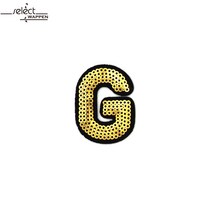 열접착식 와펜 골드스팽글 알파벳 g 자수 패치 다림질