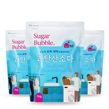 슈가버블 홈스토리 100% 단일성분 과탄산소다, 3개, 1kg