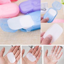메이크업 클렌저 리무버20 개/상자 비누 종이 소독 손 목욕 깨끗 한 일회용 박스 휴대용 미니 무작위 컬러, 01 send random