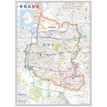 나우맵 부천시지도 코팅 - 경기도 수도권 도로 행정 전도