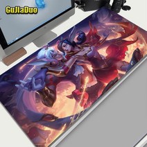 리그 오브 레전드 xayah and rakan 대형 마우스 패드 게임 노트북 책상 매트 게임 hoom 액세서리 anime mousepad keyboard table pad, 색상 4, 400x900x4mm