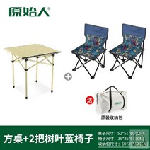 캠핑필수품 캠핑카 용품 대전 야외 테이블 리프트 폴딩 테이블 일체형 정원 캠핑 장비 00190038, P1952x51cm 화이트 테이블 나뭇잎 블루 의자 x