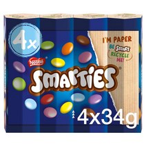 [Smarties] [4팩]Smarties Chocolate Multipack 4 X 34G, 4개