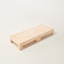 하모벨 편백 원목 무헤드 평상형 침대프레임 슈퍼싱글 퀸, 내추럴