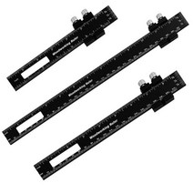 Vicrays 정밀 메탈 포켓 자 12 86인치 측정 키트 슬라이드 스톱 포함 인치와 메트릭 인디케이터가있는 프로페셔널 T트랙자 건축사 엔지니어 공작 목공용 3개 팩, 자 세트