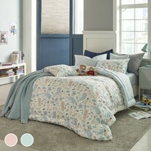 [키즈돔] [침대] 캣츠 바이오워싱 차렵이불 패드세트(차렵이불+누빔패드+베개커버) s/ss