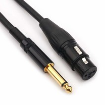 NANYI 6.35cm(1/4 인치) 남성 TS Male to XLR 인터커넥트 오디오 마이크 케이블, XLR-F-1.6FT