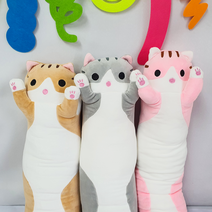 모찌 귀여운 고양이 바디필로우 130cm, 브라운