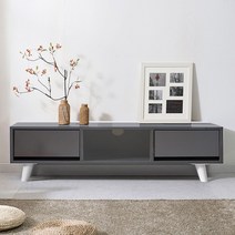 하이앤드리 리스티 투서랍 1000 미니 원룸 낮은 티비다이 장식장 서랍형 TV거실장, 올그레이