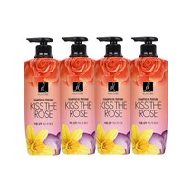 엘라스틴 퍼퓸 키스더로즈 샴푸, 600ml, 4개