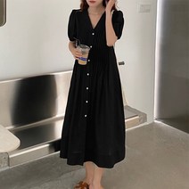 리더스타 여성원피스 원피스 루즈핏 롱원피스 반팔원피스 반팔 미디원피스