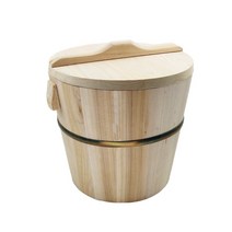 쌀 나무 밥 통 솥 찜기 요리 조리 가정용 업소용, 27cm 툰 트리 세트 대나무 바닥이있는